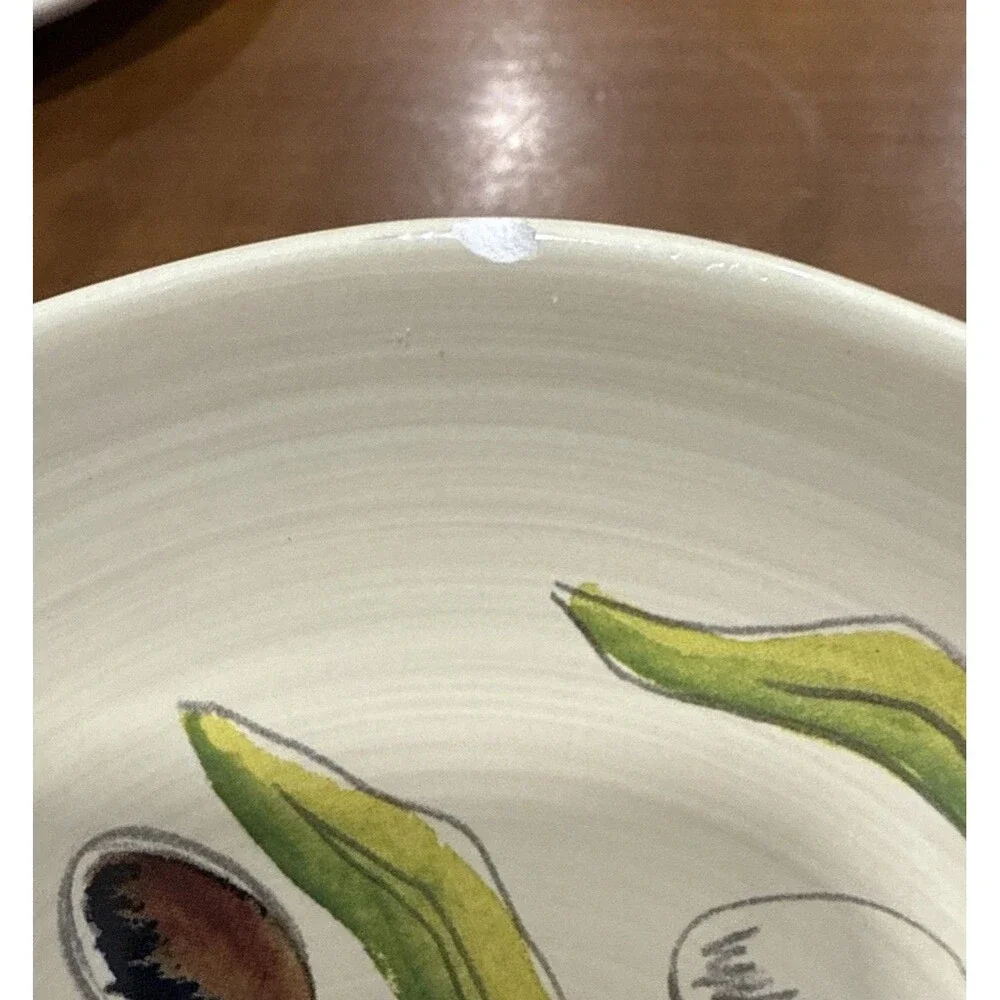 Pottery Barn 6” Olive Plates Italian